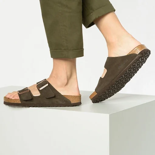 Birkenstock Arizona Weichbettung Veloursleder Pantoletten Schmal -Skechers Geschäft 10435950 02