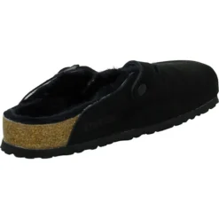 Birkenstock Boston Fell Pantoletten Normal - Schwarz -Skechers Geschäft 18633182 03