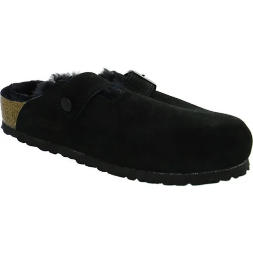 Birkenstock Boston Fell Pantoletten Normal - Schwarz -Skechers Geschäft 18633182 04