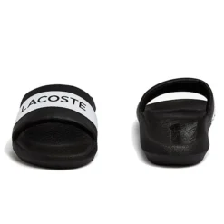 Lacoste Damen Badesandalen - Croco Slide 0721 1 CFA, Slipper, Badeschuhe Pantoletten - Schwarz -Skechers Geschäft 19865604 05