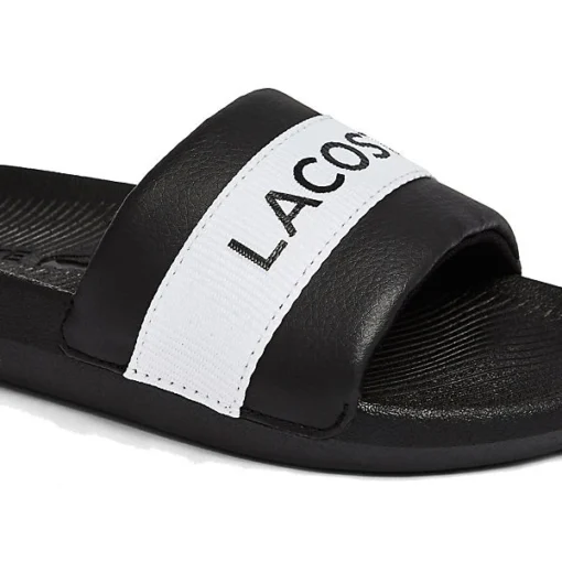 Lacoste Damen Badesandalen - Croco Slide 0721 1 CFA, Slipper, Badeschuhe Pantoletten - Schwarz -Skechers Geschäft 19865604 06